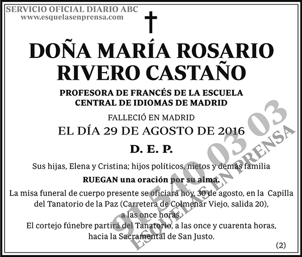 María Rosario Rivero Castaño